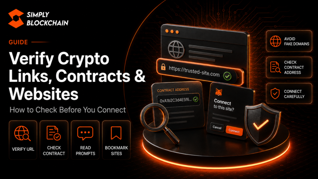 How to verify crypto links, contract addresses and websites before connecting a wallet